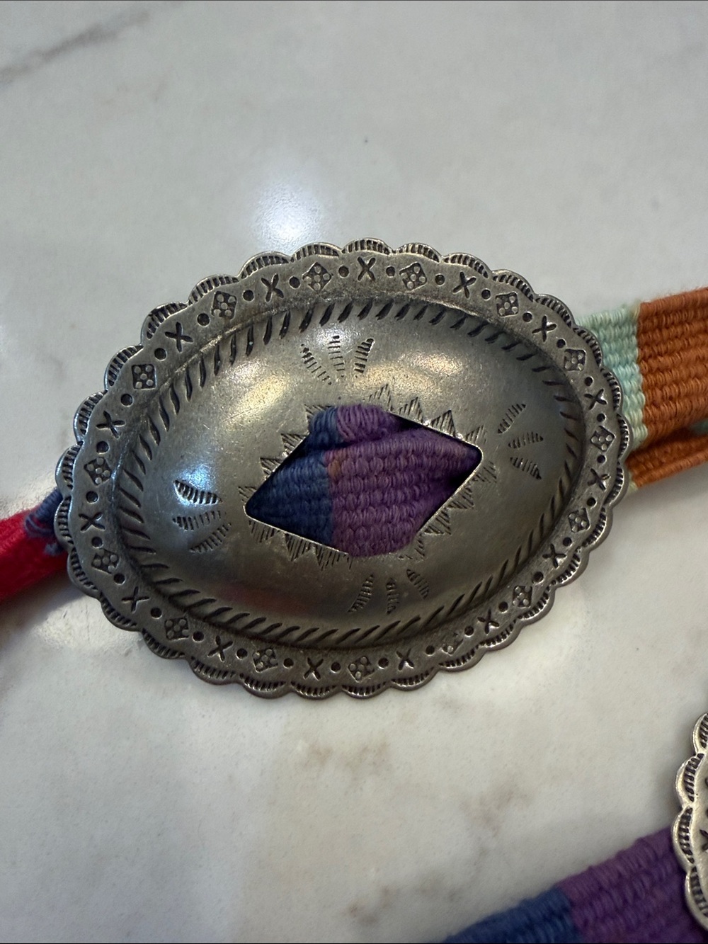 Vintage 1983 Southwestern  Concho Belt - Picture 2 of 5